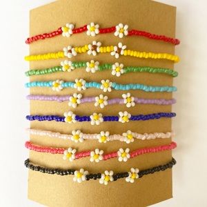 Daisy Seed Bead Bracelets